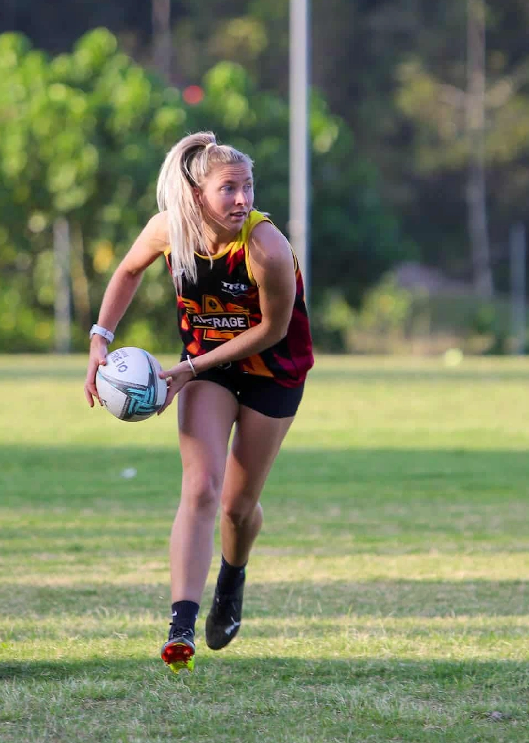 Hayley playing TRL (Touch Rugby League)